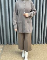 füme 26k 7008 nuss angora hırka 5