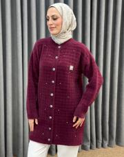 bordo 26 k 7010 nuss angora hırka