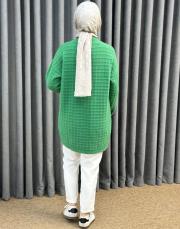 yeşil 26 k 7010 nuss angora hırka 7