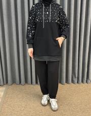 siyah 25k 4976 missemramiss kapşonlu modal takım 5