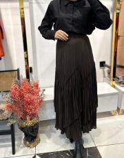 kahve sz 5475 sentez viola parçalı etek