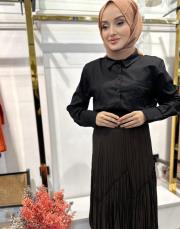 kahve sz 5475 sentez viola parçalı etek 2