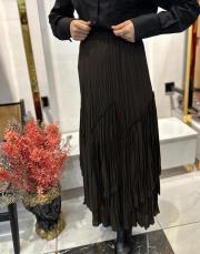 kahve sz 5475 sentez viola parçalı etek 3