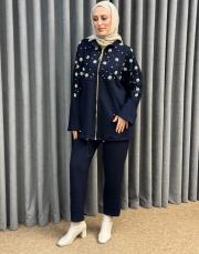 lacivert 25kp 5006 missemramiss işlemeli modal takım