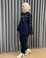 lacivert 25kp 5006 missemramiss işlemeli modal takım 3