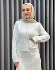 ekru 25ka 4938 missemramiss midi triko hırka