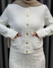 ekru 25ka 4938 missemramiss midi triko hırka 4