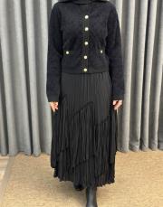 siyah 25ka 4938 missemramiss midi triko hırka 4