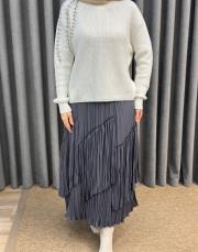 ekru 25k 4873 missemramiss taş işlemeli triko kazak 3