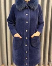 lacivert 26k 7011 nuss kürklü angora hırka 5