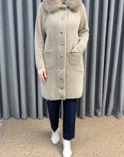 bej 26k 7011 nuss kürklü angora hırka 4