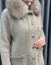 bej 26k 7011 nuss kürklü angora hırka 5