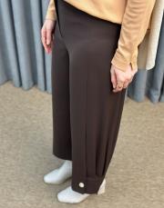 kahve sz 5626 sentez venüs paçası pileli düğmeli pantolon 2