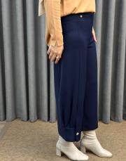 lacivert sz 5626 sentez venüs paçası pileli düğmeli pantolon 4