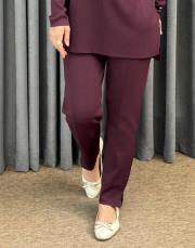 bordo 01353 nuss çelik örgü merserize pantolon 2