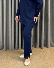 lacivert 01353 nuss çelik örgü merserize pantolon 2