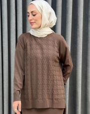 kahve 01350 nuss triko tunik 3