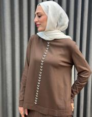 kahve 01351 nuss triko bluz