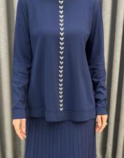 lacivert 01351 nuss triko bluz 2