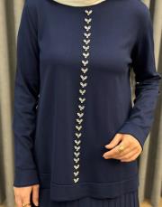 lacivert 01351 nuss triko bluz 3