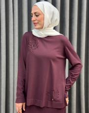 vişne 01352 nuss triko bluz