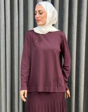 vişne 01352 nuss triko bluz 2