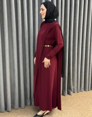 bordo 6365 qashe paris elbise 3