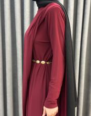 bordo 6365 qashe paris elbise 6