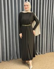 kahve 6365 qashe paris elbise