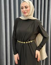 kahve 6365 qashe paris elbise 2