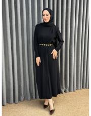 siyah 6365 qashe paris elbise