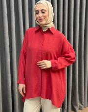 kırmızı 26y 3001 nuss tunik