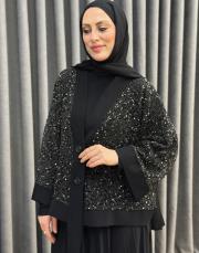 siyah 6580 qashe üçlü etekli takım 2