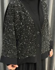 siyah 6580 qashe üçlü etekli takım 6