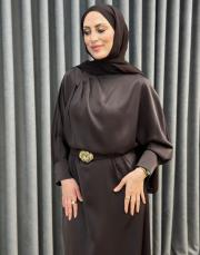 kahve 5191 missemramiss midnight silk elbise 2