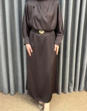 kahve 5191 missemramiss midnight silk elbise 6