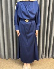 lacivert 5191 missemramiss midnight silk elbise 5