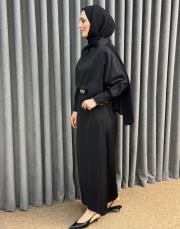 siyah 5191 missemramiss midnight silk elbise 4