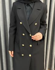 siyah 5347 missemramiss blazer trençkot 5