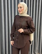 kahve 5125 missemramiss flower touch takım 2