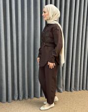 kahve 5125 missemramiss flower touch takım 3