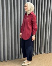 bordo 5292 missemramiss sunshine gömlek 3