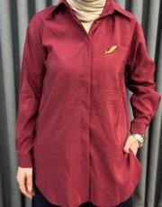 bordo 5292 missemramiss sunshine gömlek 5