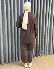 kahve 5292 missemramiss sunshine gömlek 5