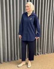 lacivert 5292 missemramiss sunshine gömlek 2