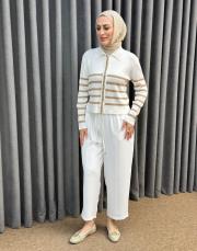 ekru bej 5307 misssemramiss belli noir hırka 2