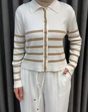 ekru bej 5307 misssemramiss belli noir hırka 3