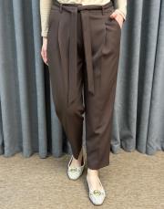 kahve 5291 missemramiss kuşaklı havuç pantolon