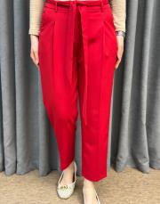 kırmızı 5291 missemramiss kuşaklı havuç pantolon