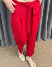 kırmızı 5291 missemramiss kuşaklı havuç pantolon 3